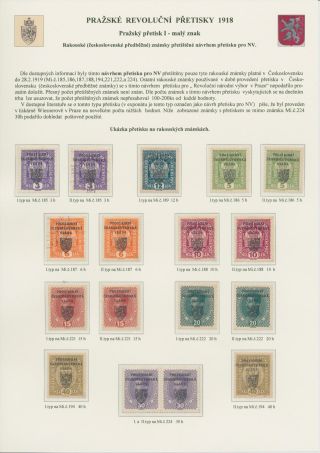 TSCHECHOSLOWAKEI - PRAGER REVOLUTIONÄRE ÜBERDRUCKE 1918 – Blatt 8