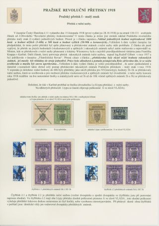 TSCHECHOSLOWAKEI - PRAGER REVOLUTIONÄRE ÜBERDRUCKE 1918 – Blatt 12