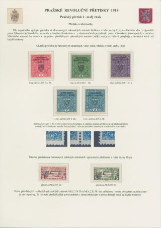 TSCHECHOSLOWAKEI - PRAGER REVOLUTIONÄRE ÜBERDRUCKE 1918 – Blatt 16
