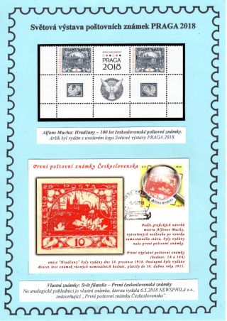 WORLD STAMP EXHIBITION PRAGA 2018 – sheet 2