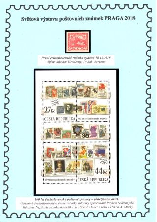 WORLD STAMP EXHIBITION PRAGA 2018 – sheet 3