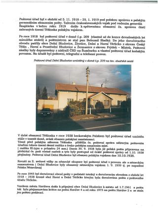 HISTORIE A RAZÍTKA POŠTOVNÍHO ÚŘADU DOLNÍ BLUDOVICE – list 3