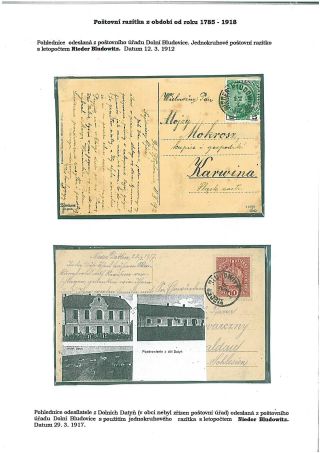 HISTORIE A RAZÍTKA POŠTOVNÍHO ÚŘADU DOLNÍ BLUDOVICE – list 6
