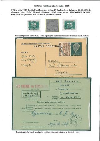 HISTORIE A RAZÍTKA POŠTOVNÍHO ÚŘADU DOLNÍ BLUDOVICE – list 13