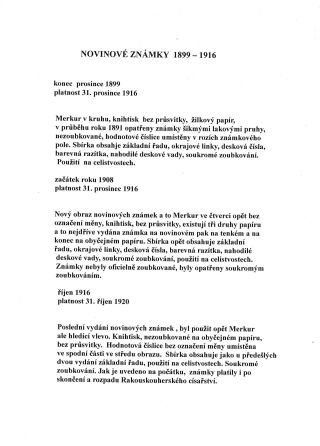 ÖSTERREICH: ZEITUNGSMARKEN 1899-1916 – Blatt 1