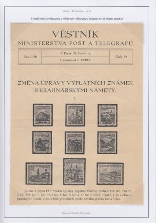 CZECHOSLOVAKIA 1918-39: 10 K BRATISLAVA – sheet 3