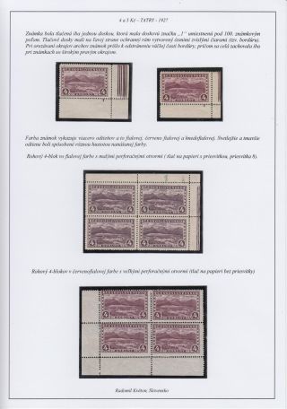 TSCHECHOSLOWAKEI 1918-39: 4 und 5 K HOHE TATRA – Blatt 4