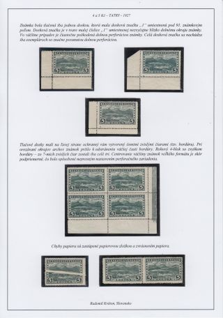 TSCHECHOSLOWAKEI 1918-39: 4 und 5 K HOHE TATRA – Blatt 8
