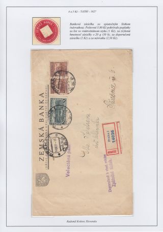 TSCHECHOSLOWAKEI 1918-39: 4 und 5 K HOHE TATRA – Blatt 13