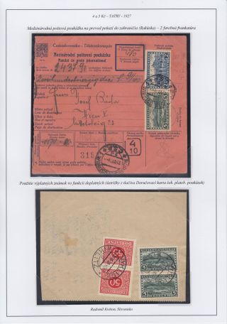TSCHECHOSLOWAKEI 1918-39: 4 und 5 K HOHE TATRA – Blatt 16