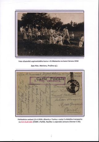 CZECHOSLOVAK LEGIONS FROM FRANCE – sheet 6
