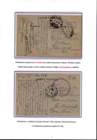 CZECHOSLOVAK LEGIONS FROM FRANCE – sheet 7