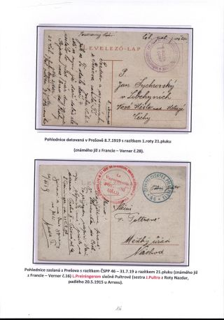CZECHOSLOVAK LEGIONS FROM FRANCE – sheet 16