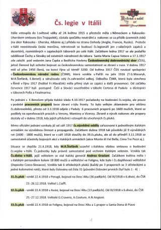 CZECHOSLOVAK LEGIONS IN ITALY – sheet 1