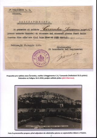 CZECHOSLOVAK LEGIONS IN ITALY – sheet 5