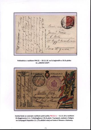 CZECHOSLOVAK LEGIONS IN ITALY – sheet 12