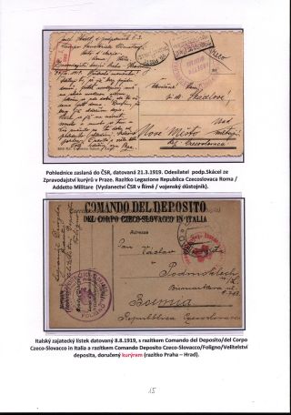 CZECHOSLOVAK LEGIONS IN ITALY – sheet 15