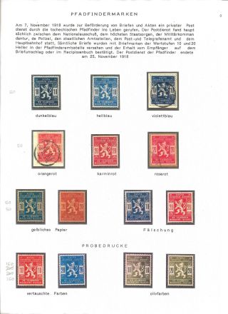 CZECHOSLOVAK FIRST STAMPS ISSUES 1918-1920 – sheet 8