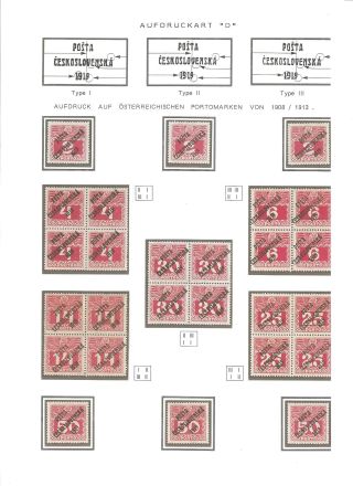 CZECHOSLOVAK FIRST STAMPS ISSUES 1918-1920 – sheet 62