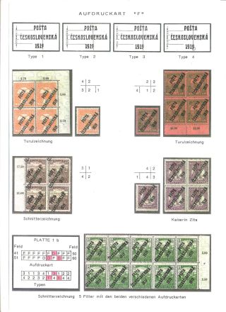CZECHOSLOVAK FIRST STAMPS ISSUES 1918-1920 – sheet 65