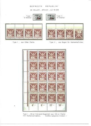 CZECHOSLOVAK FIRST STAMPS ISSUES 1918-1920 – sheet 80