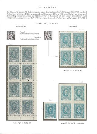 CZECHOSLOVAK FIRST STAMPS ISSUES 1918-1920 – sheet 87