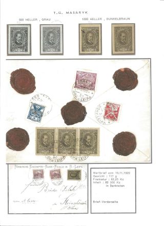 CZECHOSLOVAK FIRST STAMPS ISSUES 1918-1920 – sheet 88