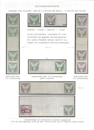 CZECHOSLOVAK FIRST STAMPS ISSUES 1918-1920 – sheet 94