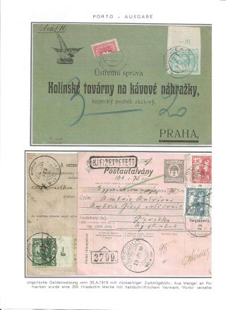 CZECHOSLOVAK FIRST STAMPS ISSUES 1918-1920 – sheet 96