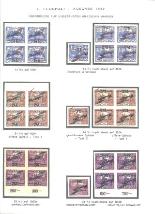 CZECHOSLOVAK FIRST STAMPS ISSUES 1918-1920 – sheet 98