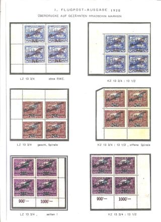 CZECHOSLOVAK FIRST STAMPS ISSUES 1918-1920 – sheet 105