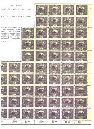CZECHOSLOVAK FIRST STAMPS ISSUES 1918-1920 – sheet 110