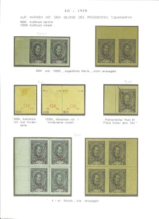 CZECHOSLOVAK FIRST STAMPS ISSUES 1918-1920 – sheet 114