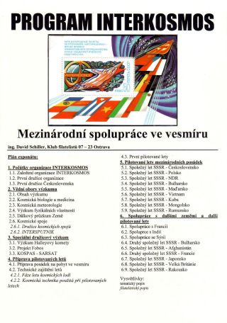 PROGRAM INTERKOSMOS - MEZINÁRODNÍ SPOLUPRÁCE VE VESMÍRU – list 1