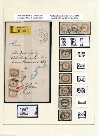 AUSTRIA - POSTAGE DUE STAMPS 1894-1916 – sheet 26