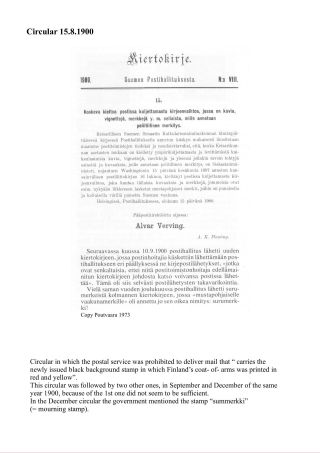 FINSKÁ SMUTEČNÍ ZNÁMKA – list 9