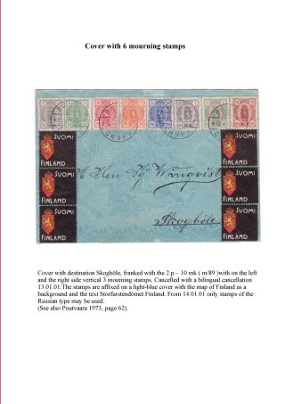 FINSKÁ SMUTEČNÍ ZNÁMKA – list 28