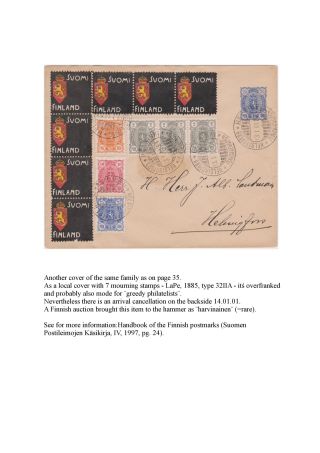FINSKÁ SMUTEČNÍ ZNÁMKA – list 41
