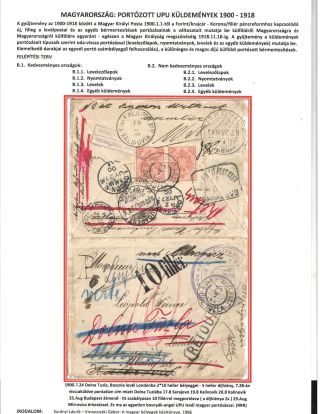 HUNGARY: UPU SHIPMENTS BURDENED WITH POSTAGE DUE 1900-1918 – sheet 1