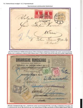 HUNGARY: UPU SHIPMENTS BURDENED WITH POSTAGE DUE 1900-1918 – sheet 3