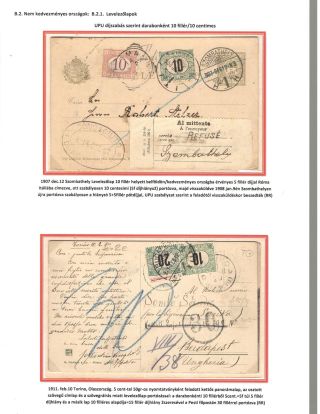 HUNGARY: UPU SHIPMENTS BURDENED WITH POSTAGE DUE 1900-1918 – sheet 6