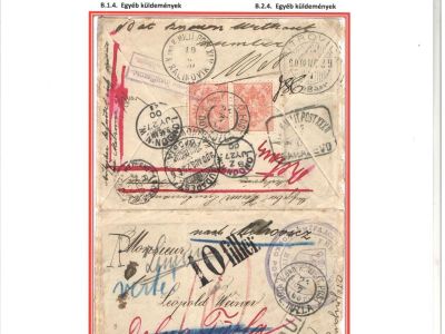 HUNGARY: UPU SHIPMENTS BURDENED WITH POSTAGE DUE 1900-1918