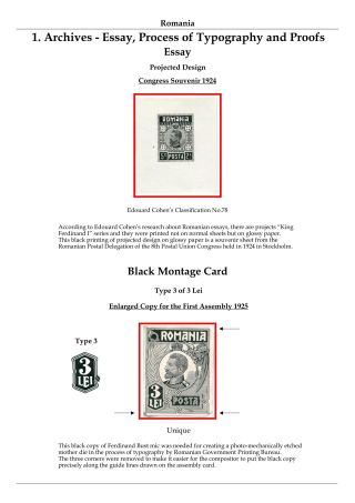 ROMANIA KING FERDINAND 1920-26 – sheet 3