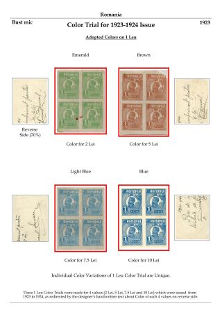 ROMANIA KING FERDINAND 1920-26 – sheet 6