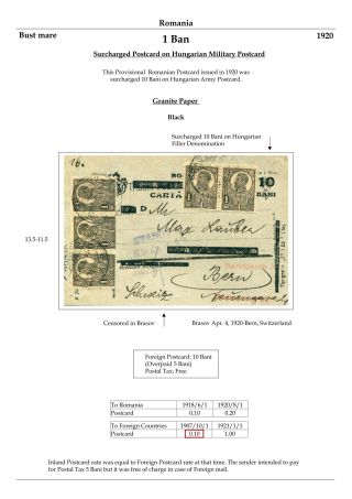 ROMANIA KING FERDINAND 1920-26 – sheet 11