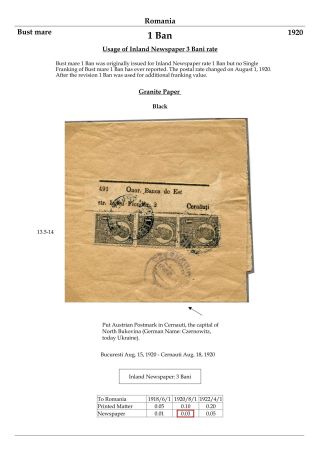 ROMANIA KING FERDINAND 1920-26 – sheet 12