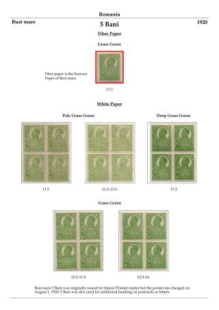 ROMANIA KING FERDINAND 1920-26 – sheet 13