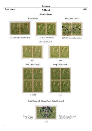 ROMANIA KING FERDINAND 1920-26 – sheet 15