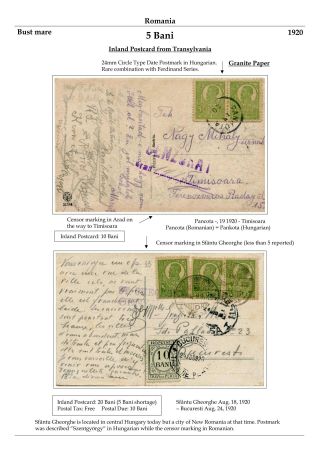 ROMANIA KING FERDINAND 1920-26 – sheet 16