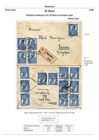 RUMÄNIEN: KÖNIG FERDINAND 1920-26 – Blatt 25